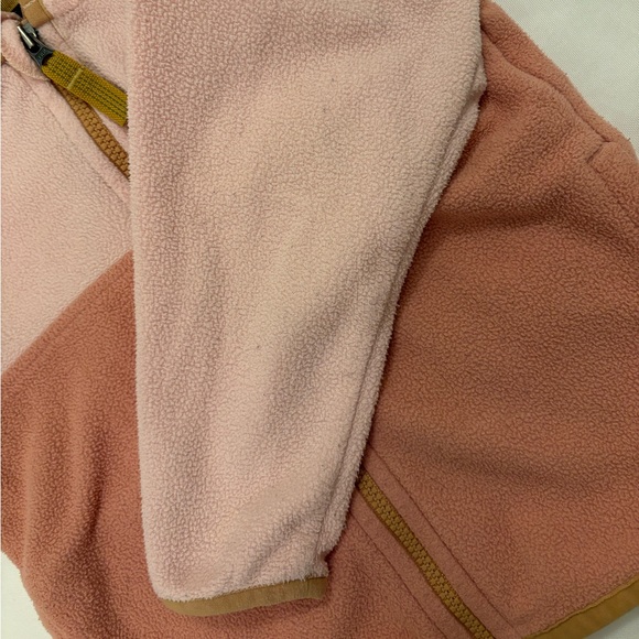 Patagonia baby micro D snap-T fleece jacket pink and yellow 6-12m baby girl - Picture 12 of 13